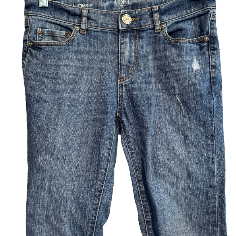 Loft Outlet Original Straight Distressed Jeans‎ - Image 2