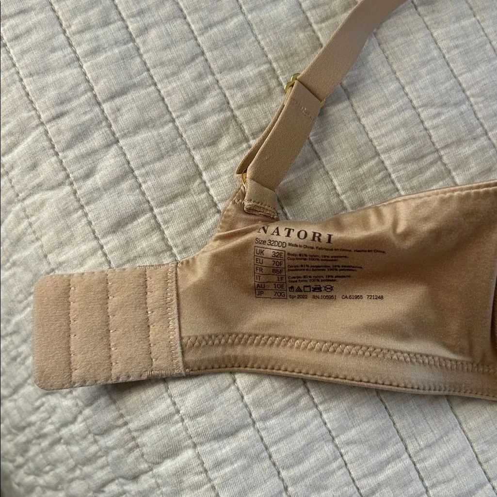 Natori 32DDD nude lined underwire bra full coverage everyday bra - Image 7