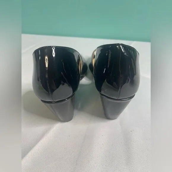 CL laundry, wedge, peak toe pattern, leather size‎ 6 1/2 - Image 6