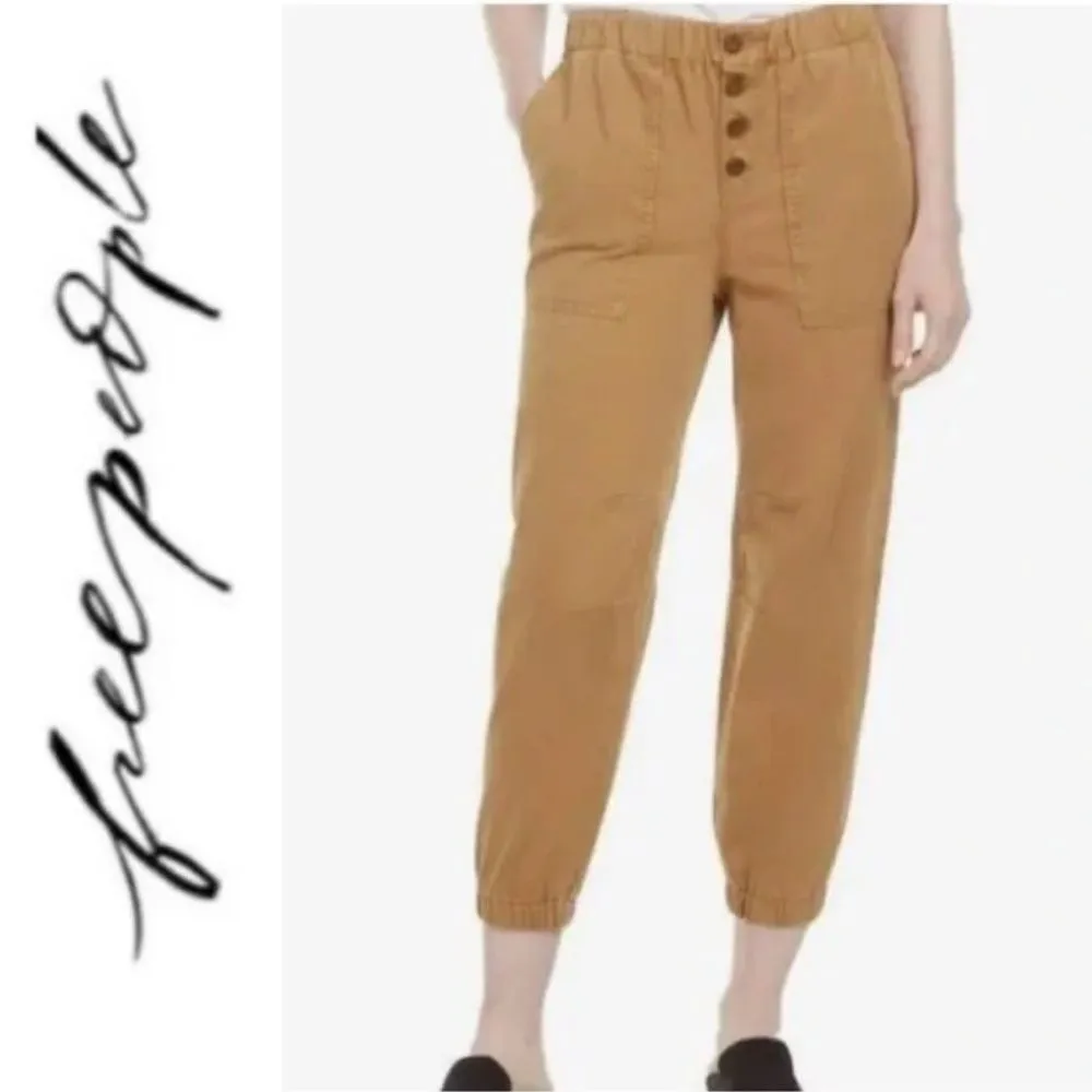 Free People Tan / Khaki Cadet Jogger Pants - Image 4