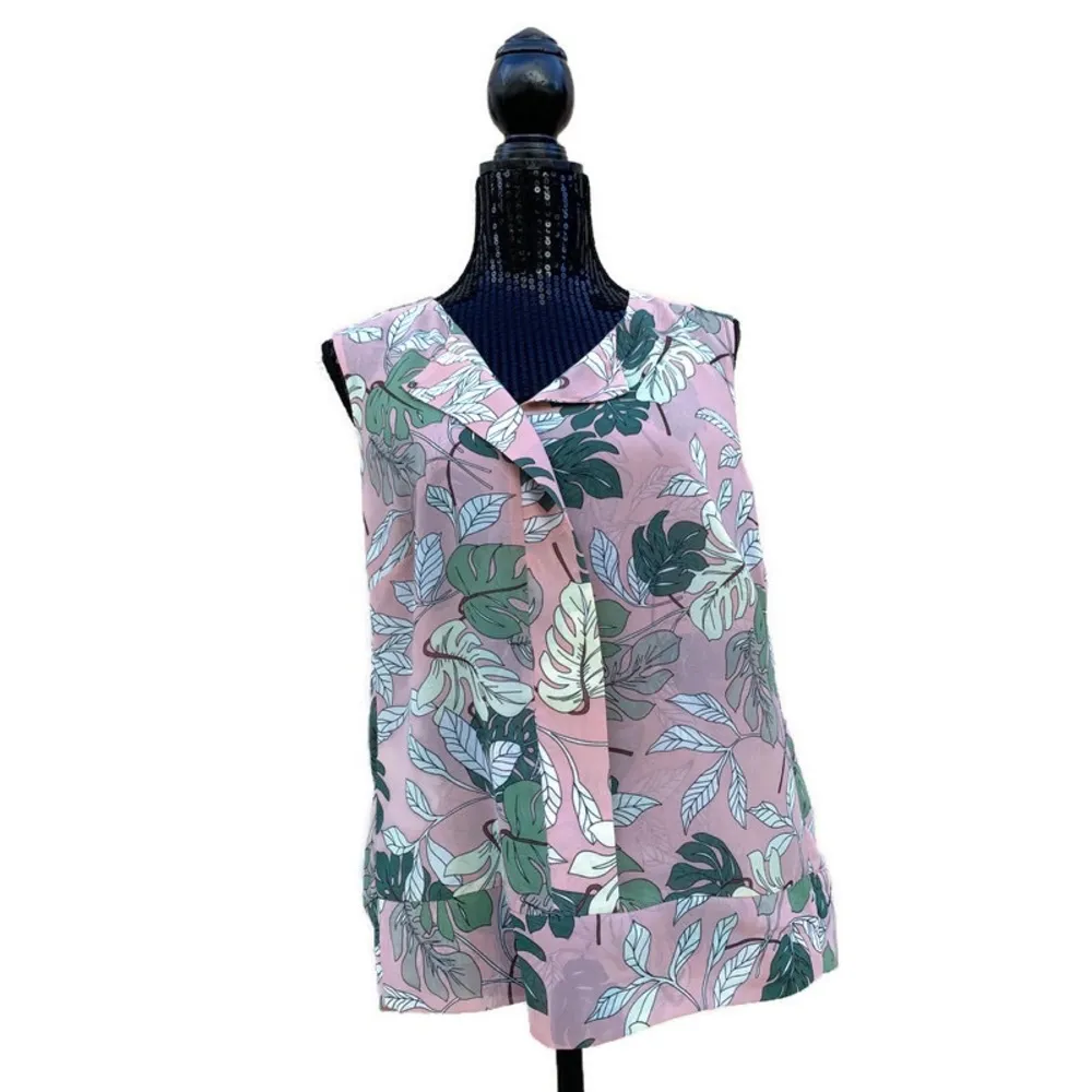 Style #5351 Peach Monstera Leaf Tropical Tank - Image 2