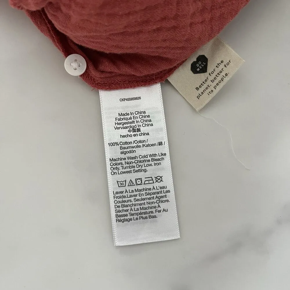 Madewell Lightspun Colette Mini Dress Deep rose Sz 14 Boho chic coastal Festival - Image 8