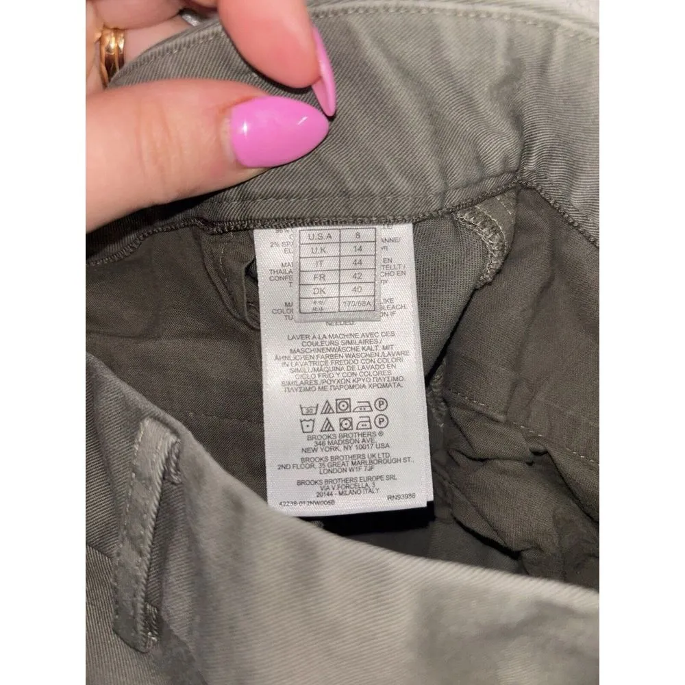 Women's Brooks Brothers Pants Green Size 8 Trouser Dress Pant‎ - Image 6