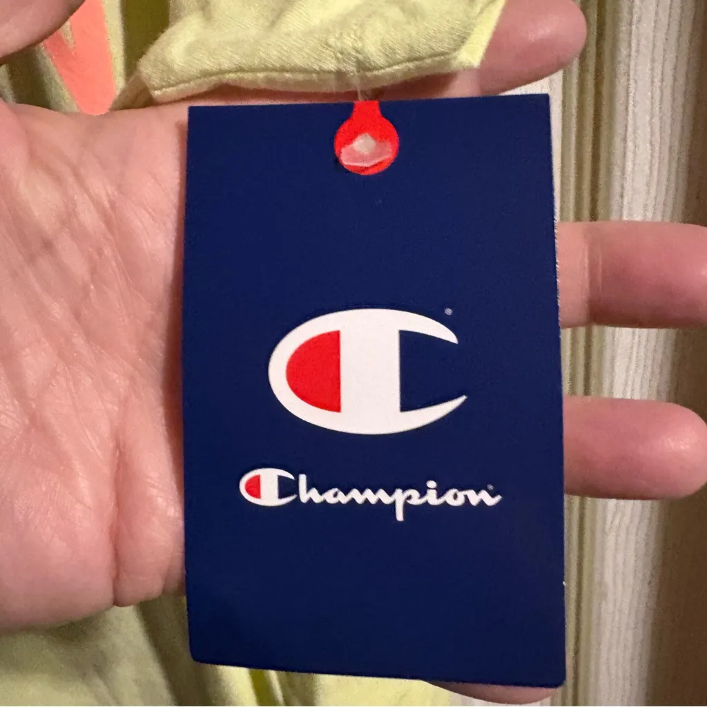 Champion Womens Short Sleeve Crew Neck Logo Classic T-Shirt Size 2X Cotton Lime - Image 6