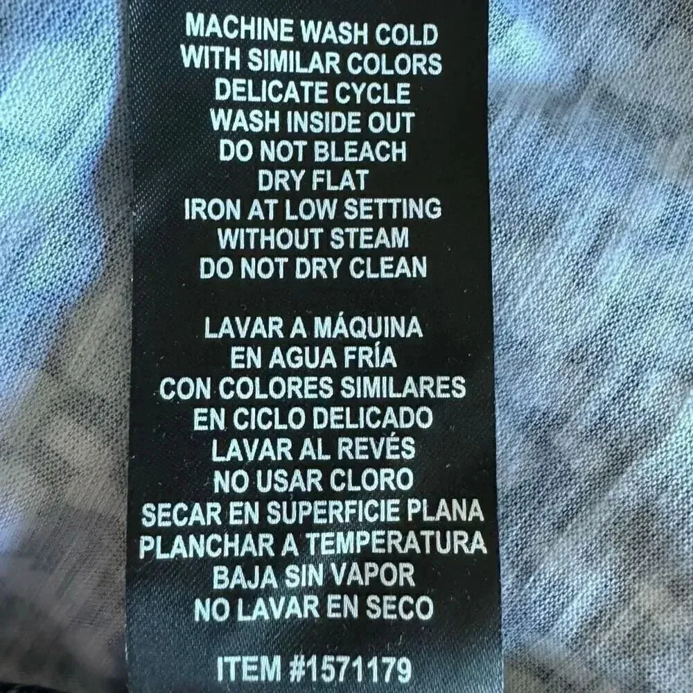 Original Jersey Short Sleeve Blue White Front Knot SZ M #2144 Blue Size M - Image 13