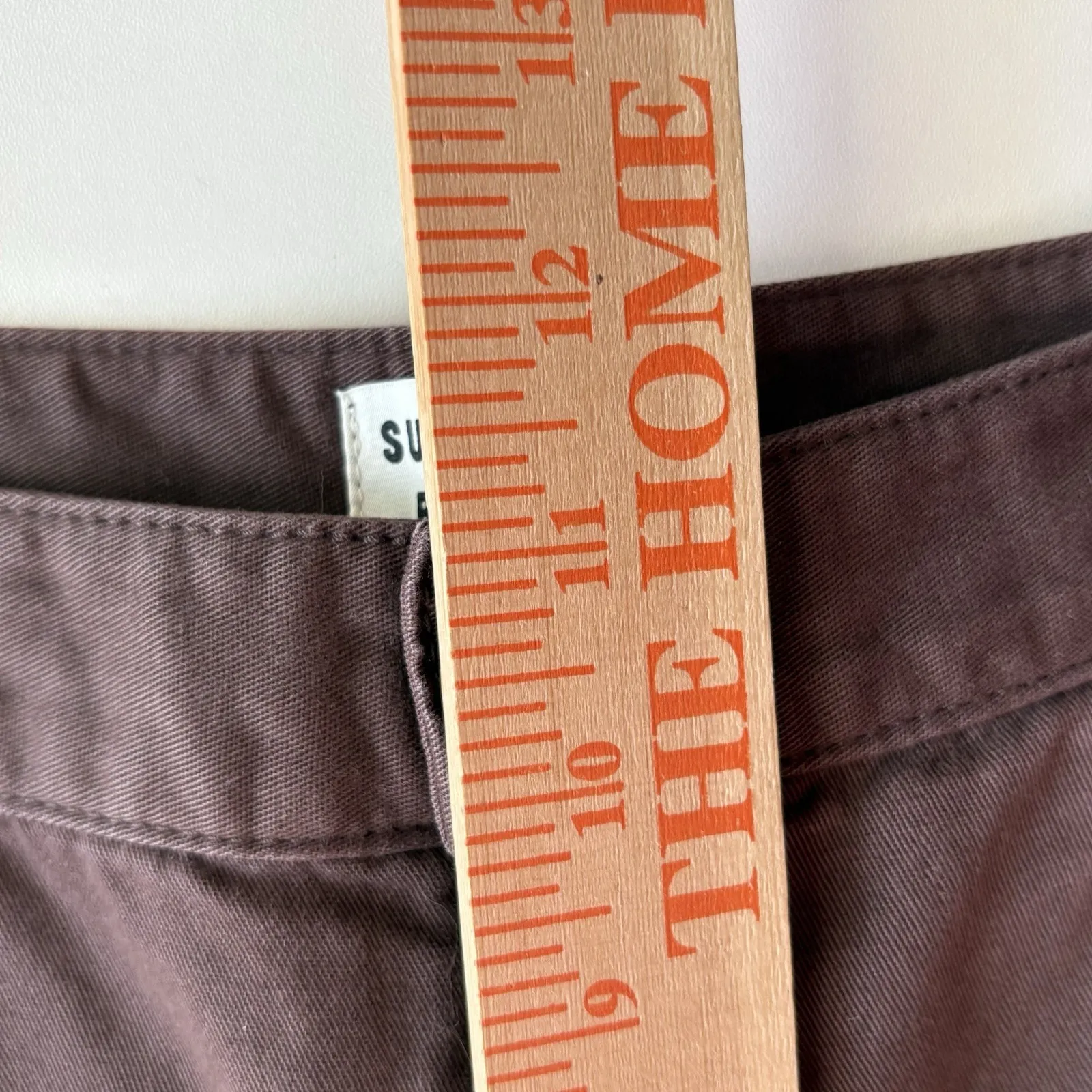 Aritzia Sunday Best Pants Womens Size 4 Brown Cotton‎ High Waisted Chinos Jaden - Image 8