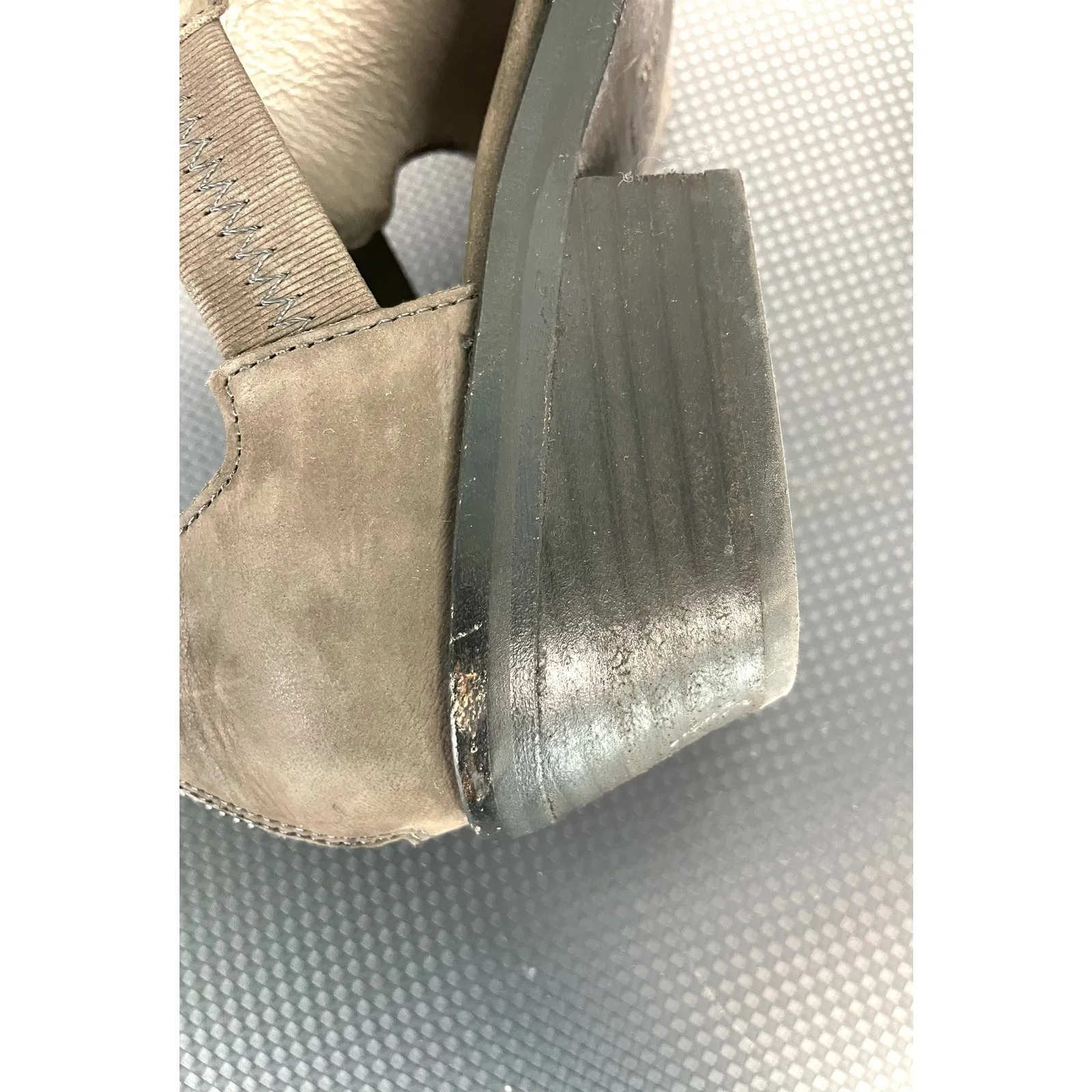 Eileen Fisher Vanda Tumbled Nubuk Booties Earth Tan Cutout Size 8 - Image 11