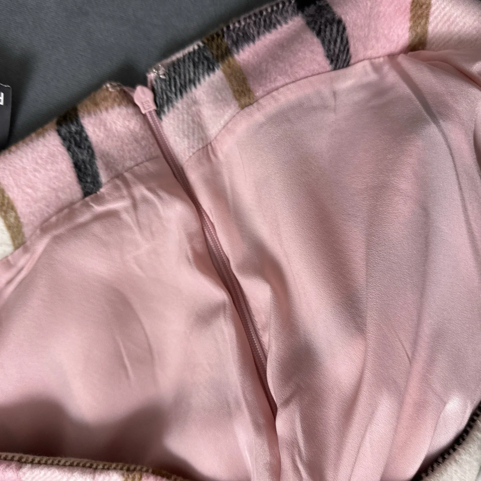 New Forever 21 Mini Skirt Pink Plaid Wool Blend Lined Plus Size 1X Forever 21+ - Image 6