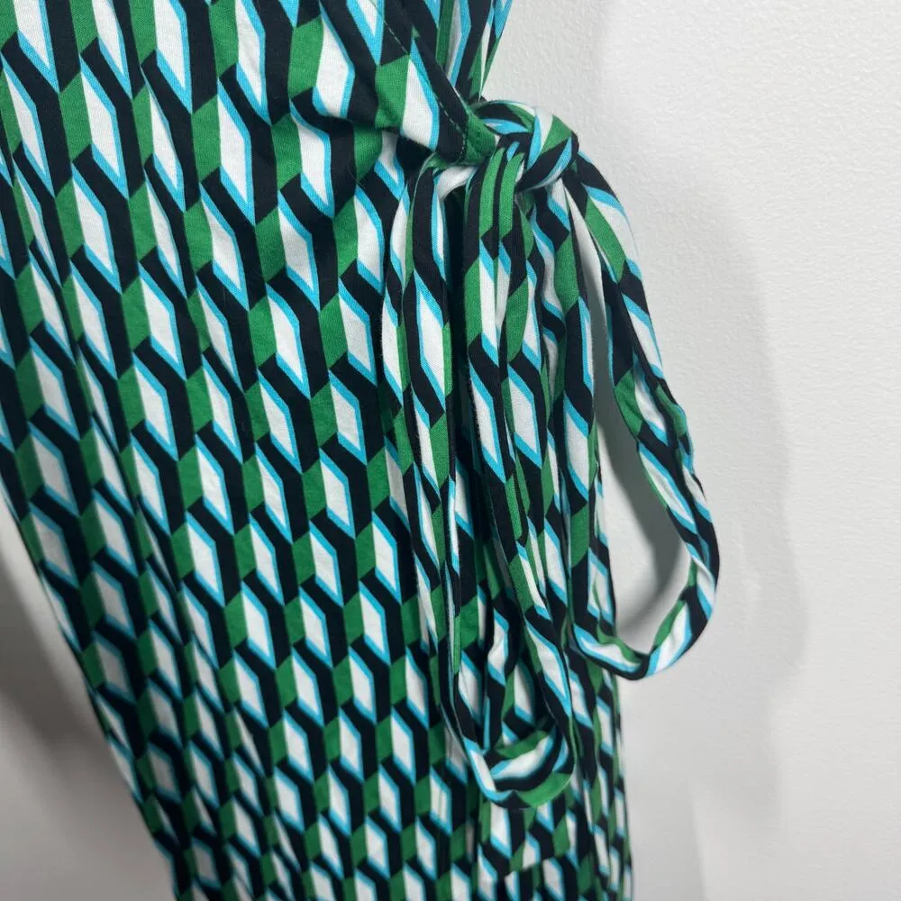Diane Von Furstenberg x Target Dress Women XXS NWT Midi Arrow Geo Green Wrap - Image 6