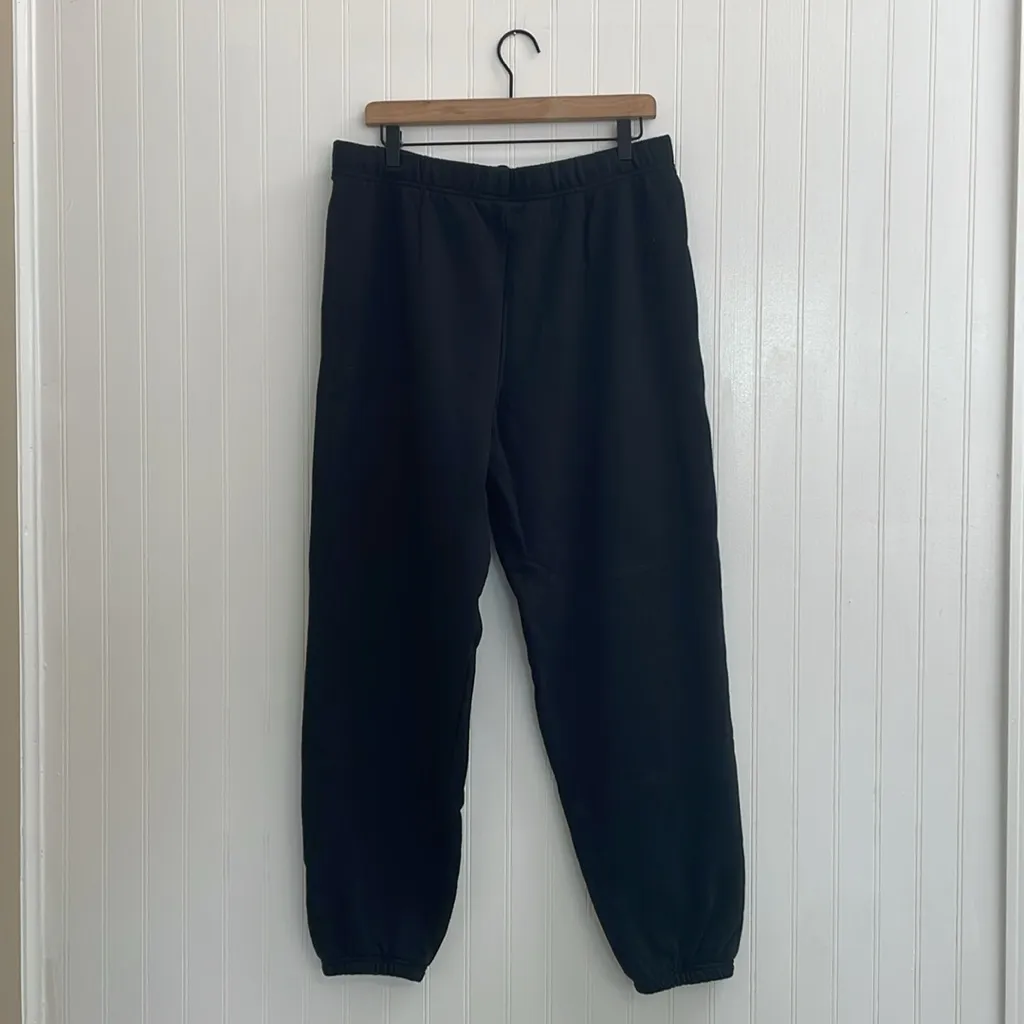 SAVAGE X FENTY Weekender Terry Sweatpants Joggers in Black Caviar Size L 12/14 Size L - Image 5