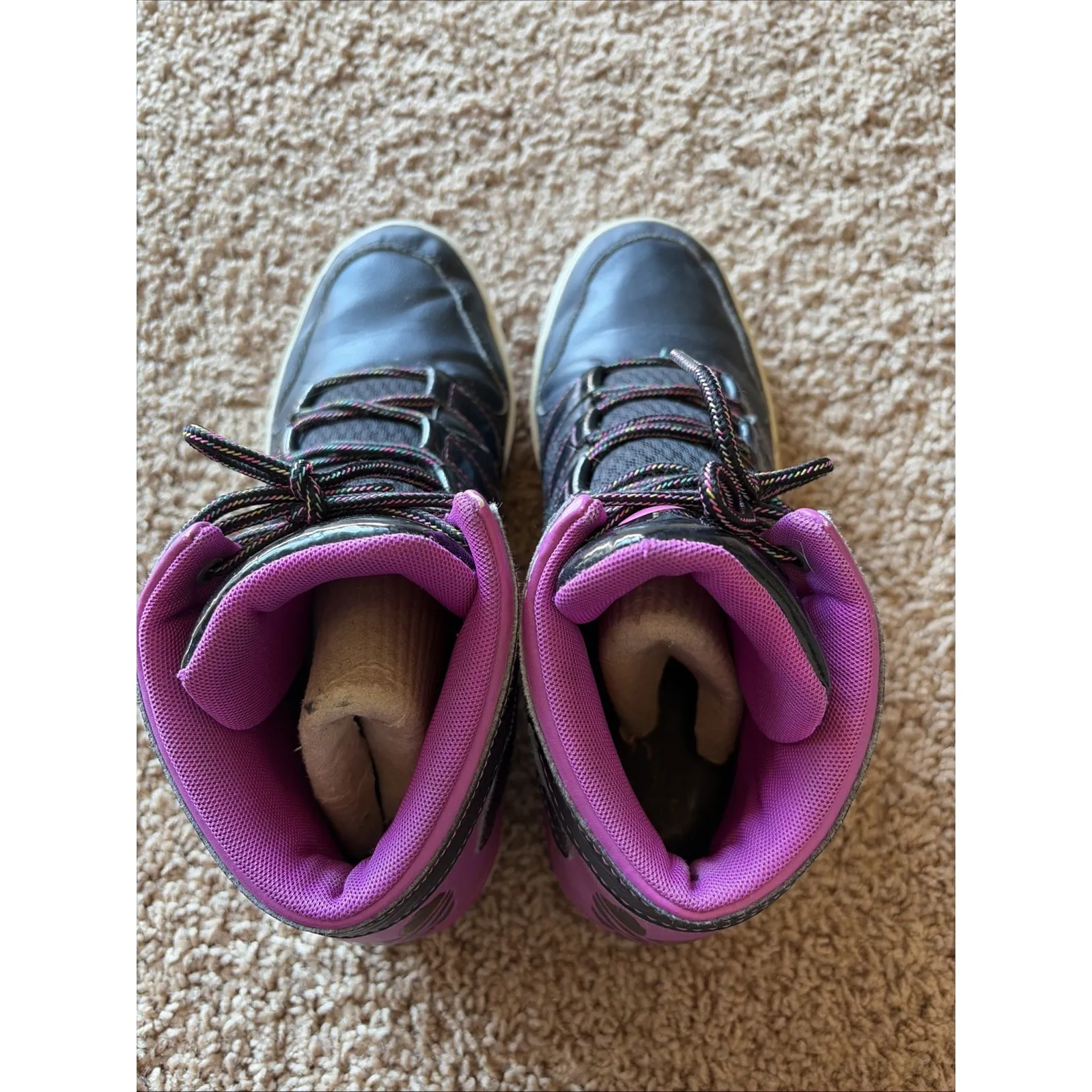 Adidas Originals Court G98571 Purple/Black High Top Retro Sneaker Shoe Women 8.5 - Image 16