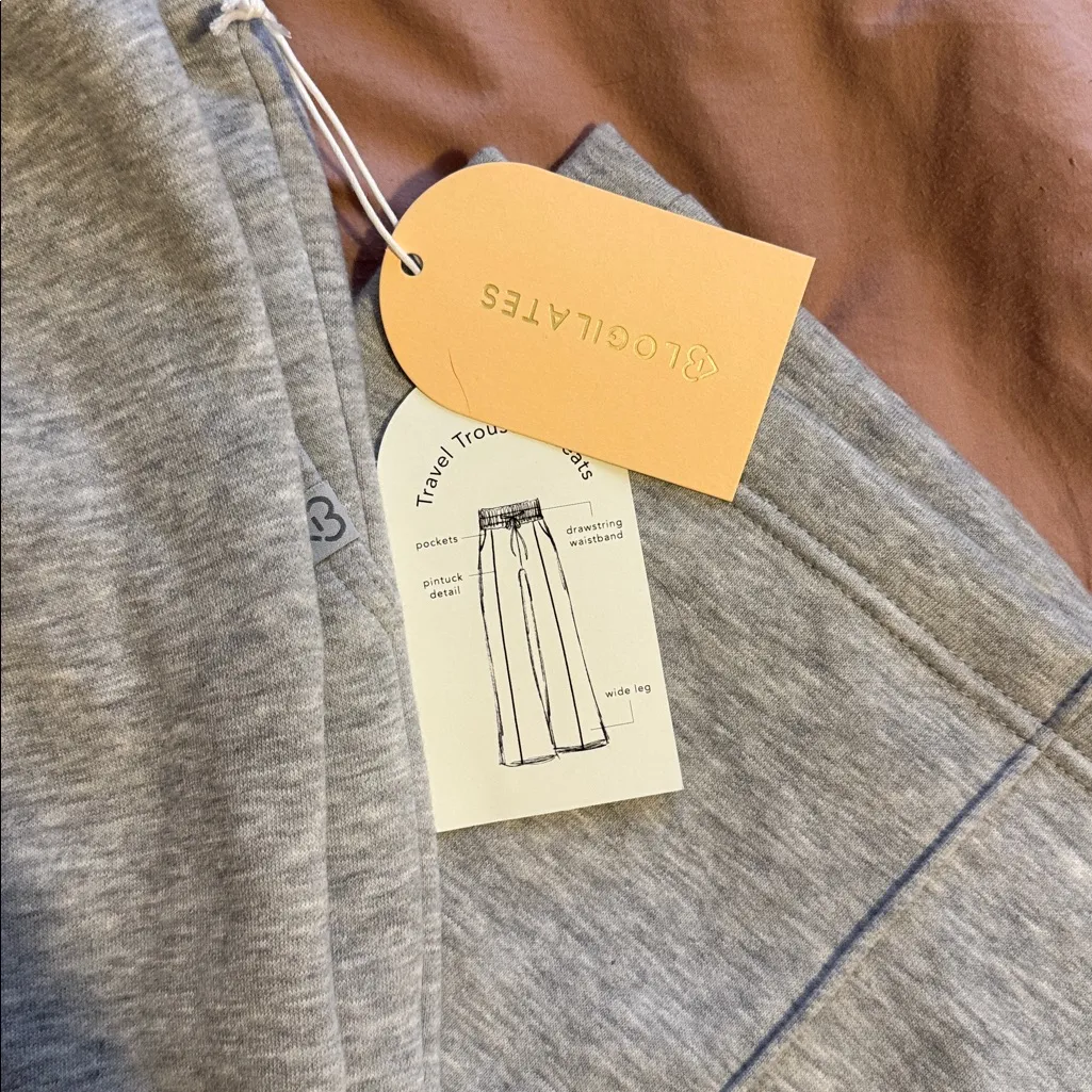 Blogilates Women’s Travel Trouser Wide Leg Sweatpants Heathered Gray 3X NWT - Image 5