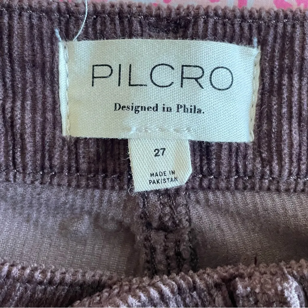 Anthropologie Pilcro Yaya Corduroy Crop Flare Pants in Dark Brown Size 27 - Image 5