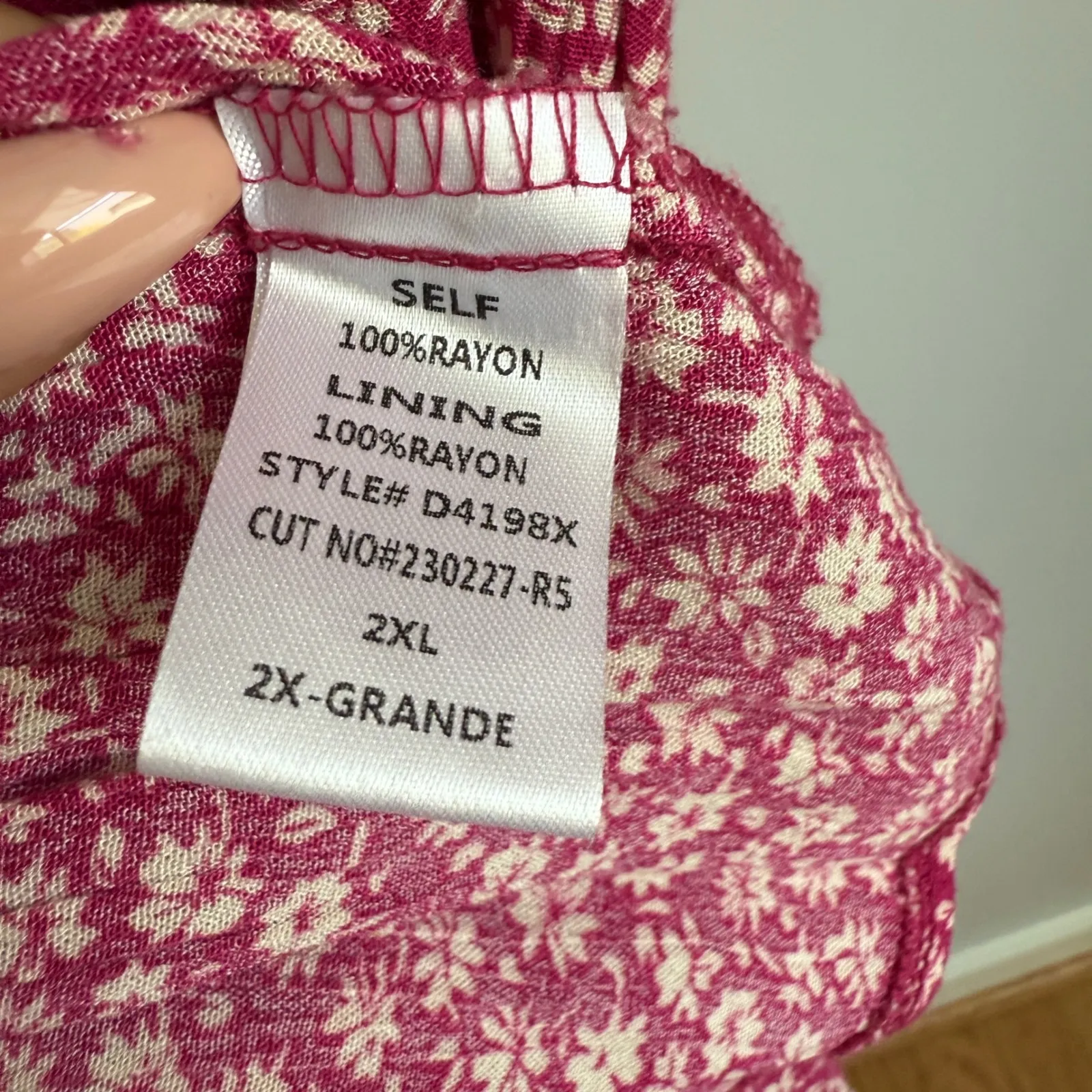 Blush &‎ Day Floral Mini Dress Smocked Puff Sleeve Cottagecore 2XL - Image 4