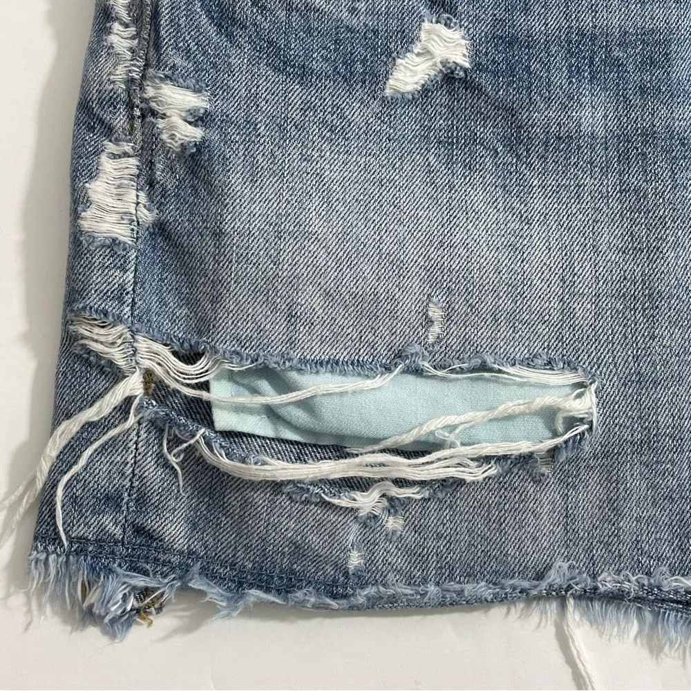 Agolde Parker Jean Shorts Med‎ Blue Wash Frayed Hem Size 29 Denim - Image 8