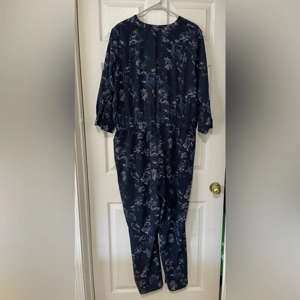 Stories by Kelly Osbourne Jumpsuit Women's Plus Size 1X Blue Floral V - Image 8