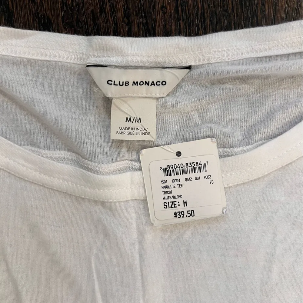 Club Monaco White Long Sleeve Tee - Image 3