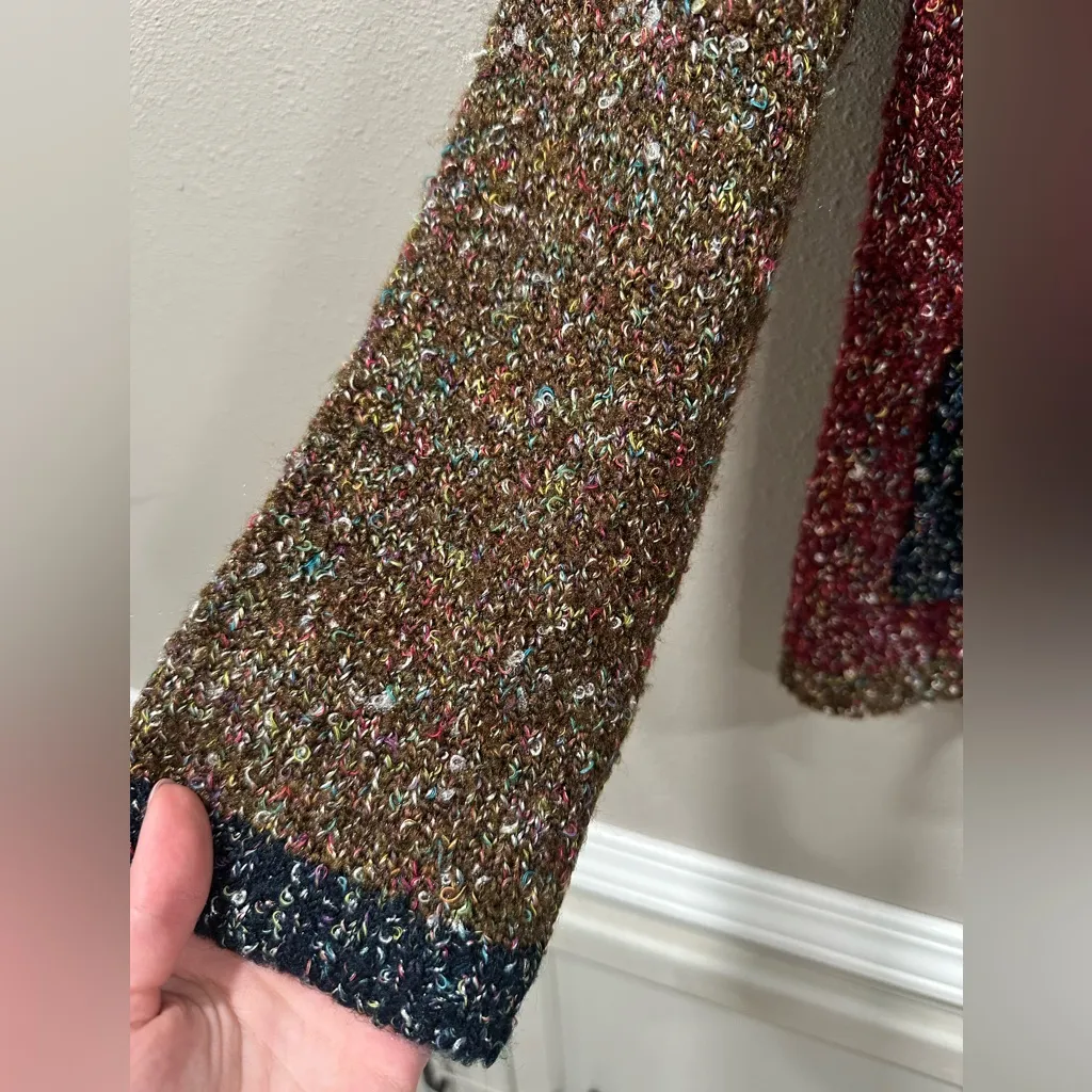 Celina Yang Designs Cardigan Speckled Fleck MultiColored Red - Image 3