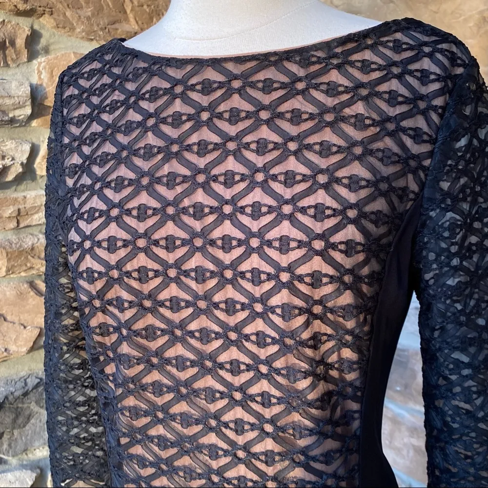 Anne Klein Black Lace Dress - Image 6