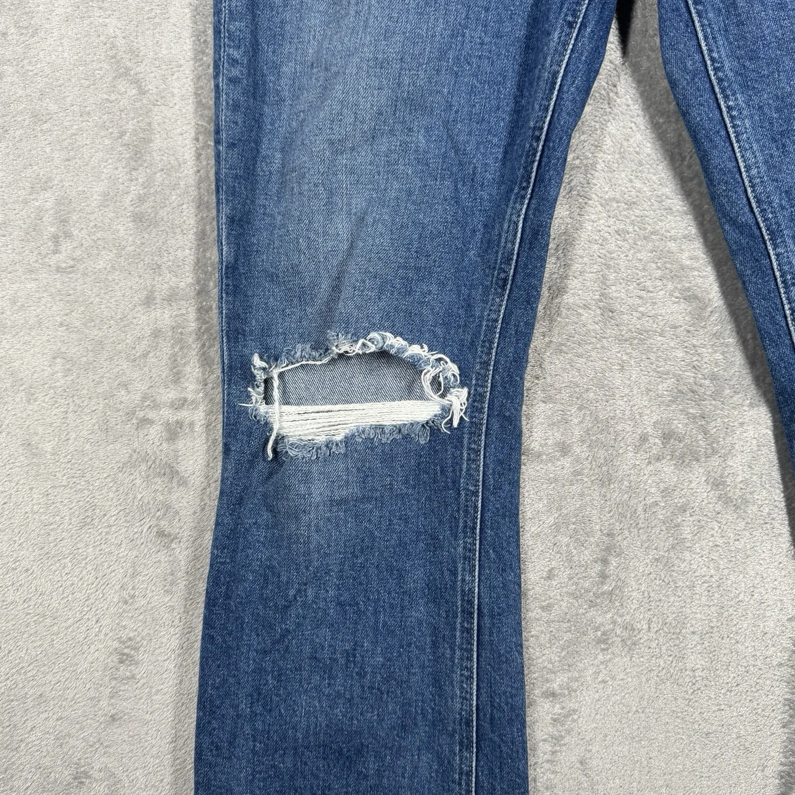 Paige Jeans Womens 6 29" Blue Colette Crop Flare‎ Fading Whiskering Streetwear - Image 6