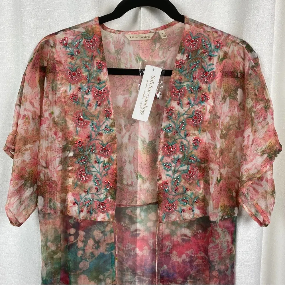 Soft Surroundings Peach Nectar Primavera Topper Sz.S NWT - Image 5