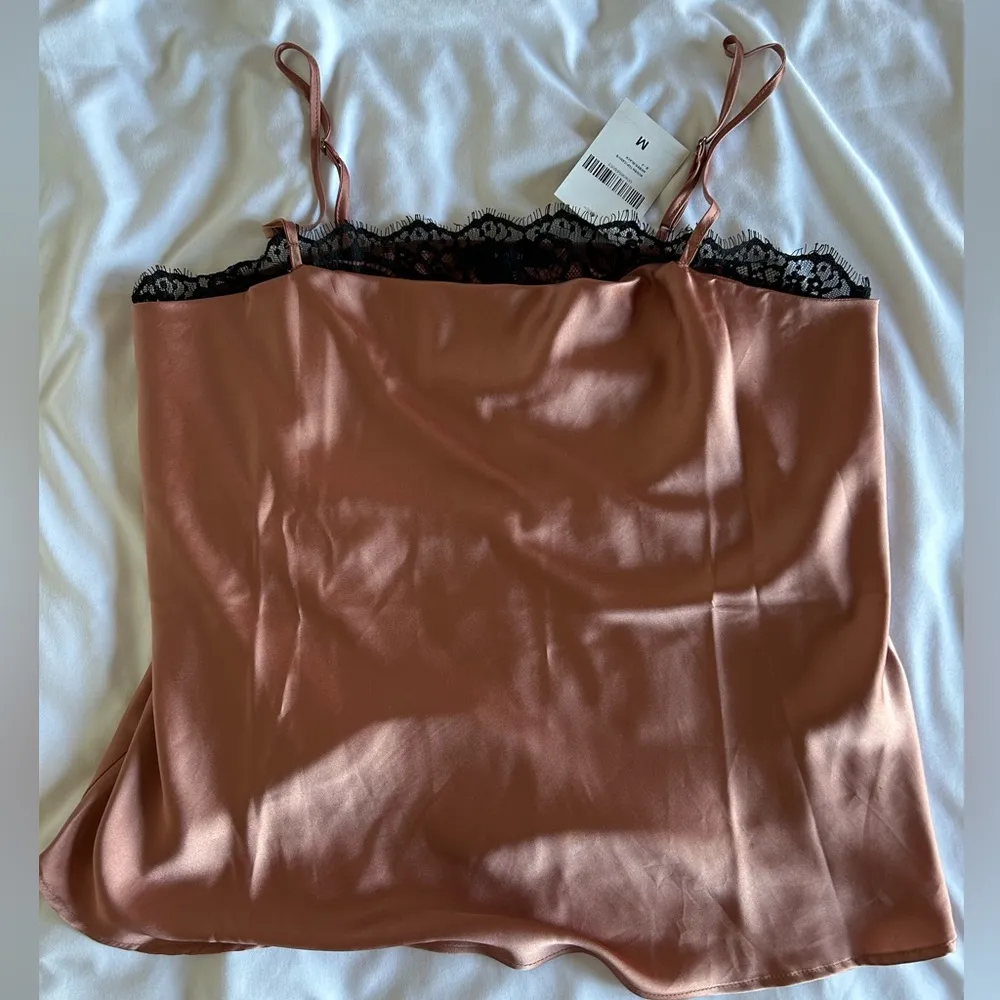 NWT Forever 21 Satin Lace Trim Cami - Image 3