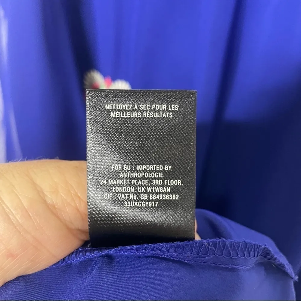 Anthropologie Amapola Sleeveless Shift Dress by Leifsdottir Sz 10 042 Blue - Image 9