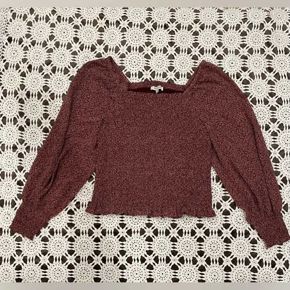 Lucie Bubble-Sleeve Smocked Top in Cottage Garden size M - Image 4