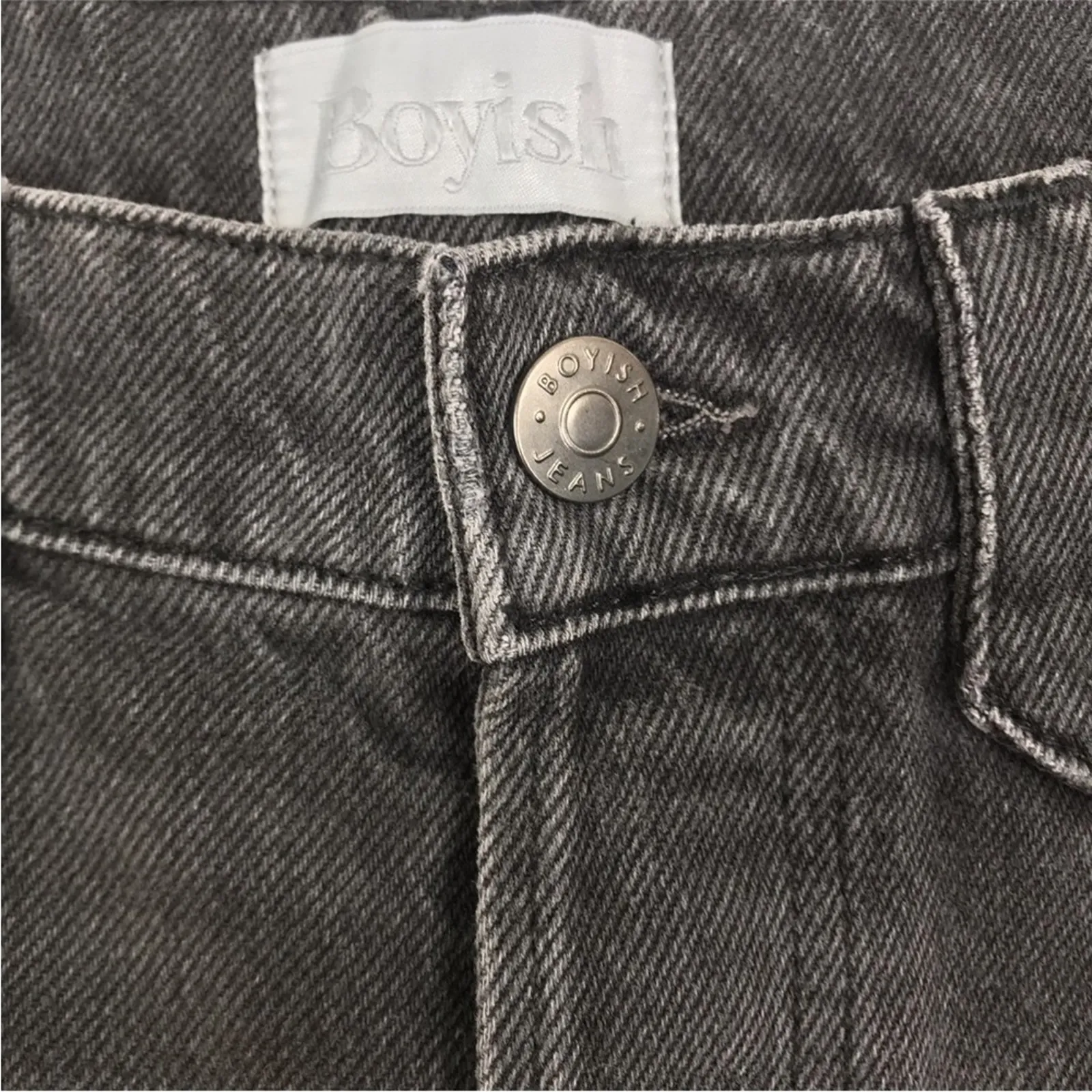 BOYISH Straight Jean Women Sz 27 Odyssey Black High Rise Gorpcore Grunge Retro - Image 8