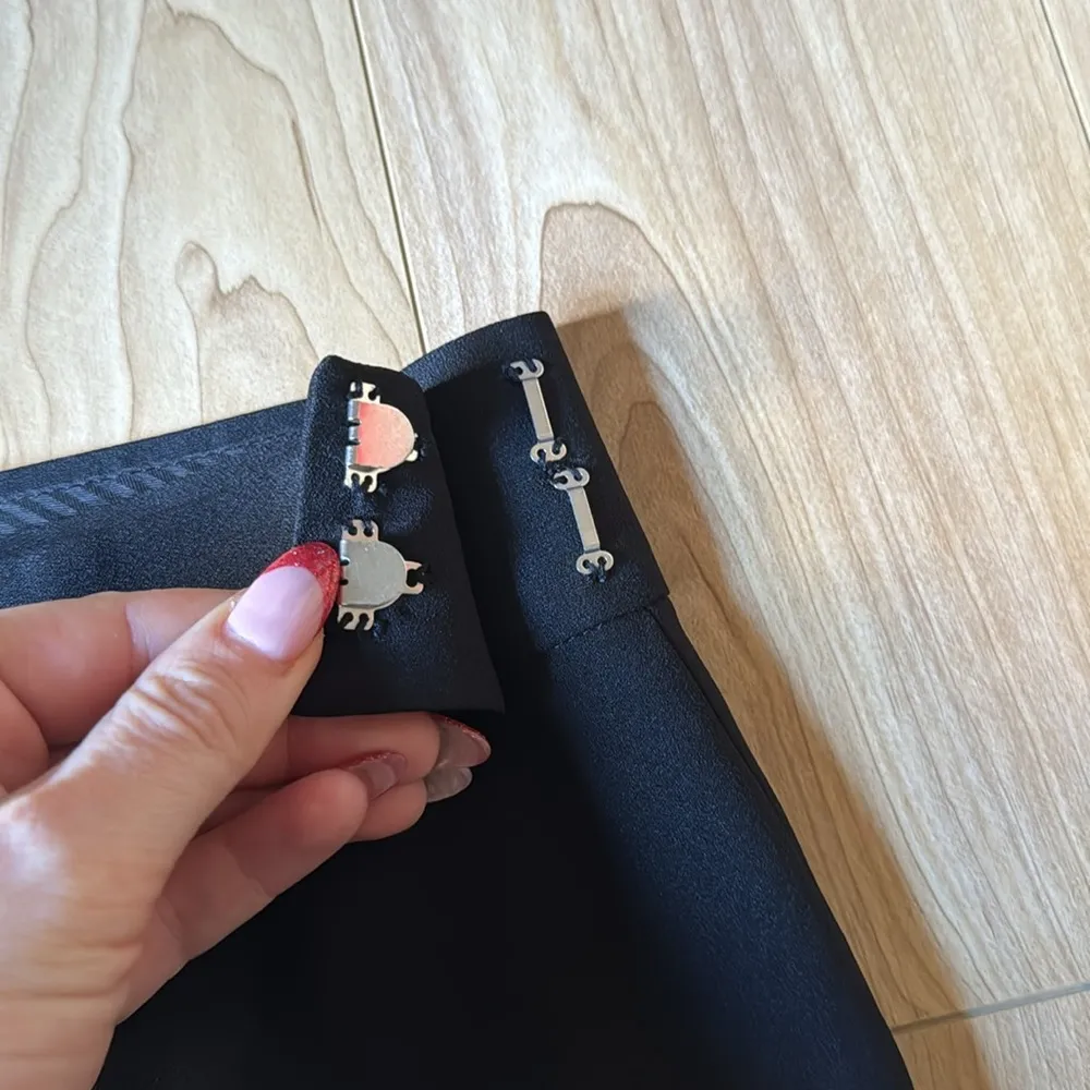 BLACK DRESS PANTS with side button - Image 2