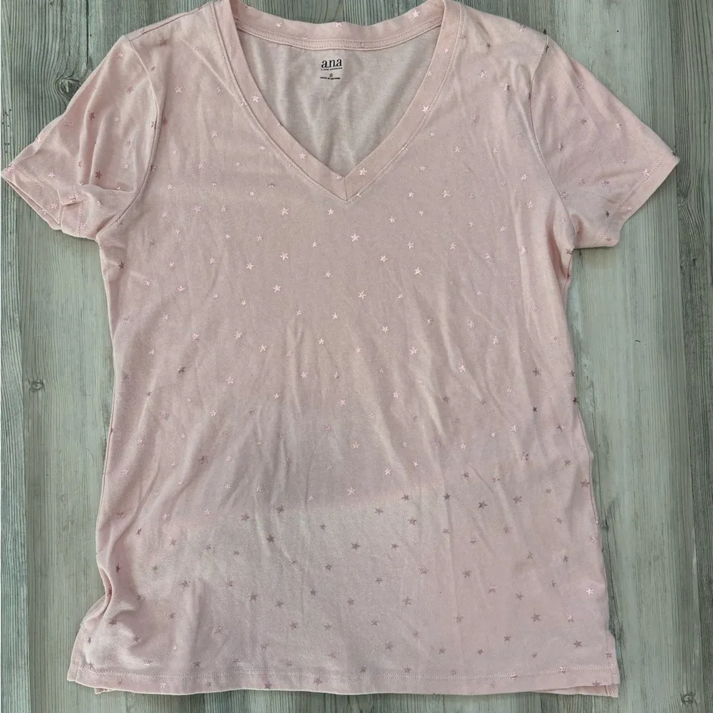 Pink glitter V-neck short sleeve shirt #glitter size Small NWOT - Image 5
