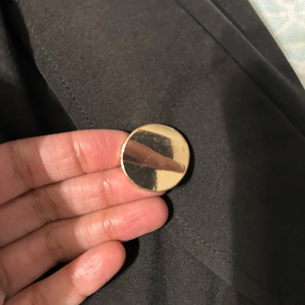 Used Lindi Black Sleeveless Open Front Vest Women’s Size Small Pleated Detail - Image 6