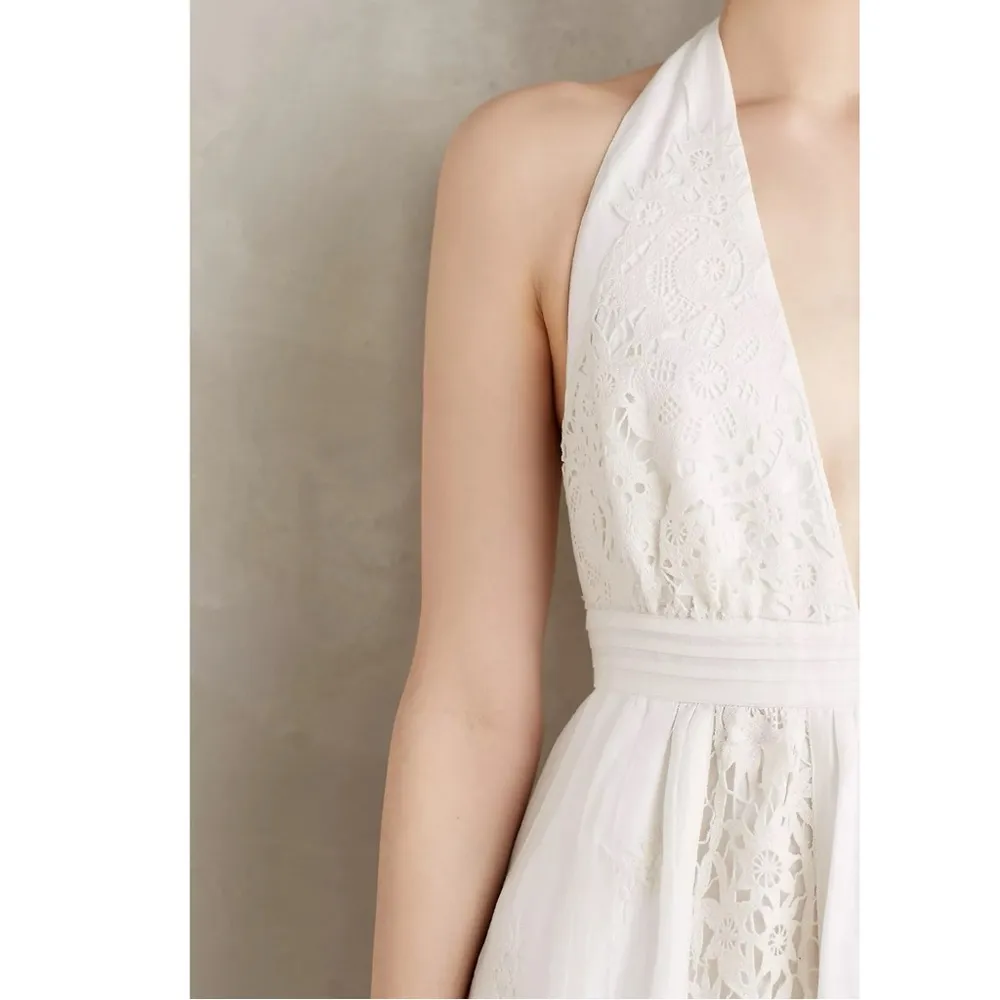 Anthropologie Moulinette Soeurs Amandine Maxi Dress Ivory Lace Ethereal Size 6 - Image 3
