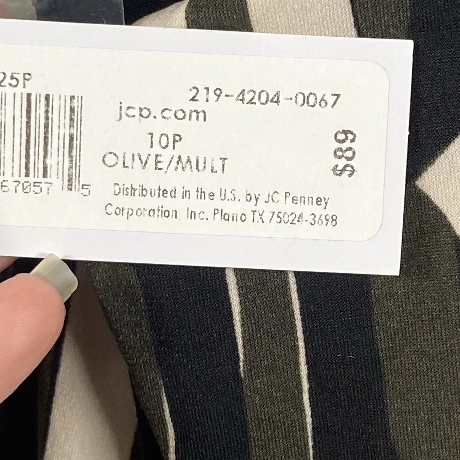 Premier Amour Dress Size 10 Petite Olive Green Button Up Collared Belt NEW - Image 8