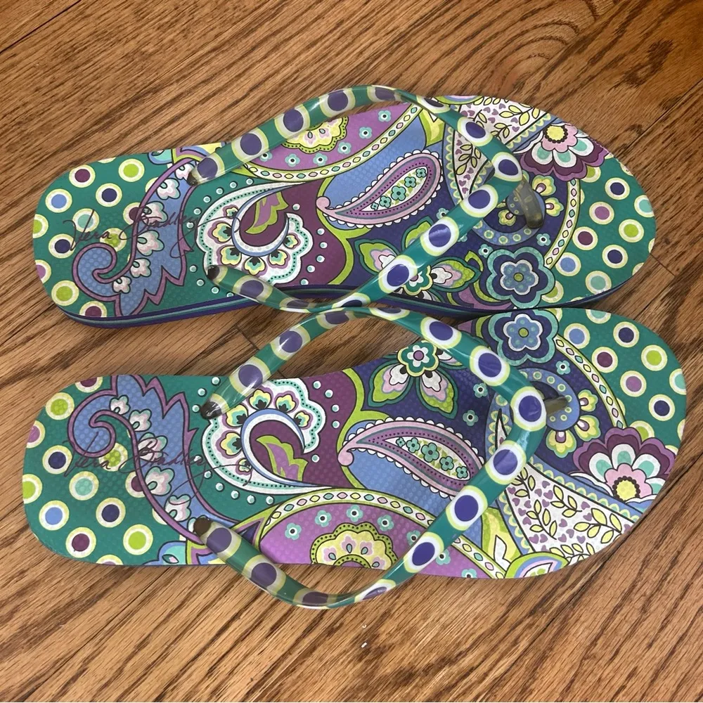Vera Bradley | Heather Paisley Flip Flop Thongs Sandals Size M 7/8 - Image 4