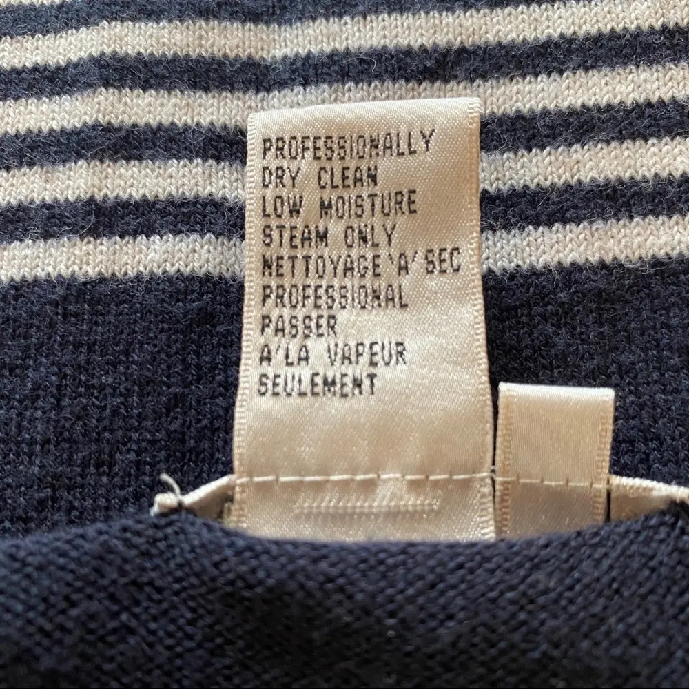 Episode Wool Blend Striped Tunic Sweater Black Size Medium - Image 13