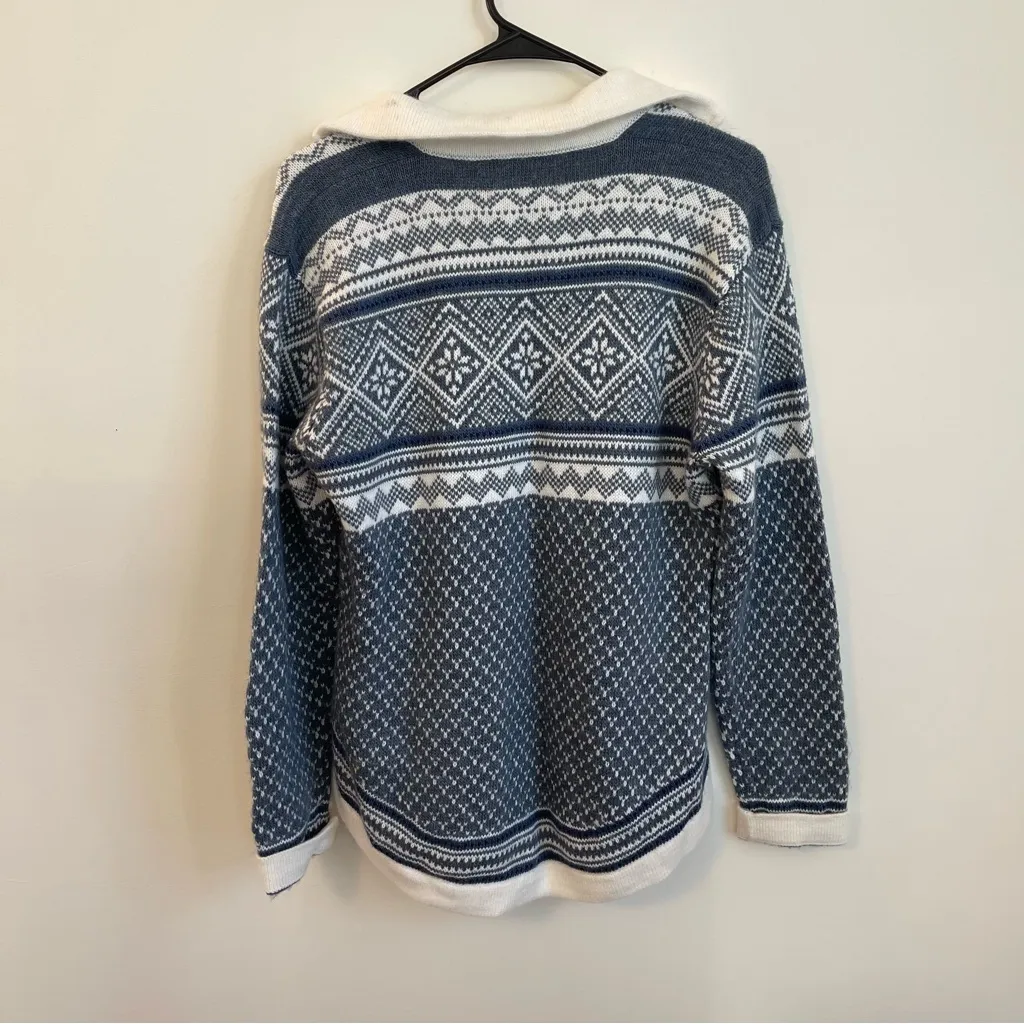 Artesania 1/4 Zip Alpaca Blend Sweater L Peru Made Cottagecore Outdoors Nordic Size L - Image 5