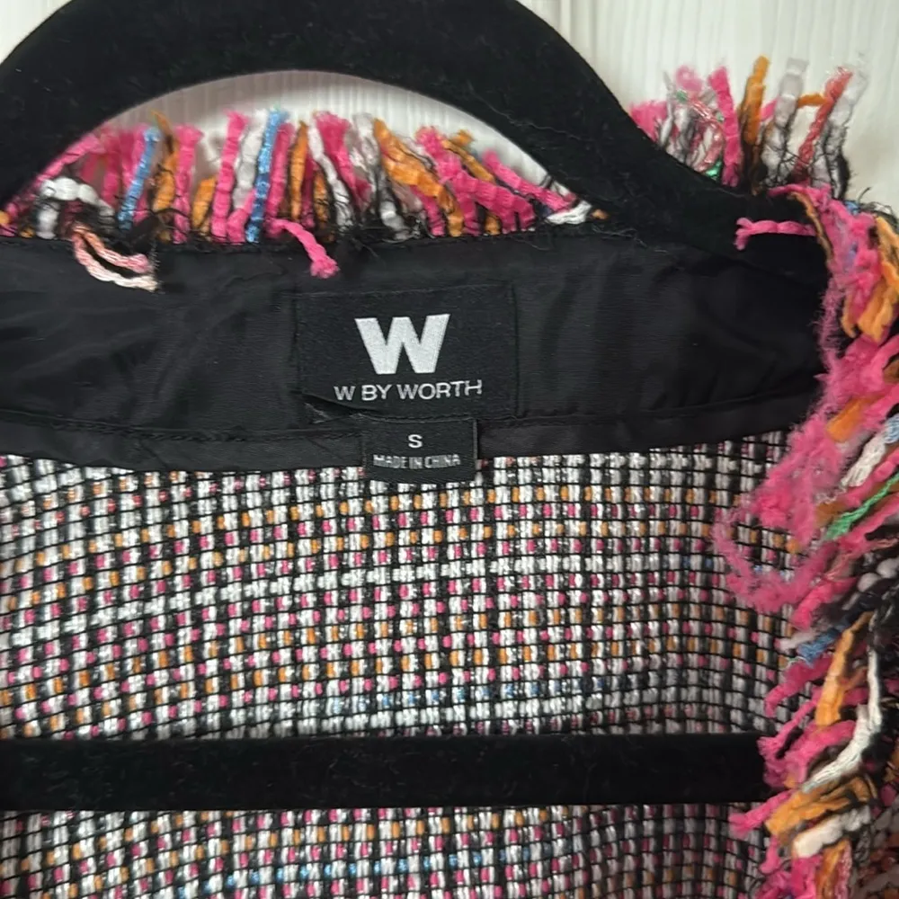 Women's Multicolor Striped Jacket W by worth size small - Image 2