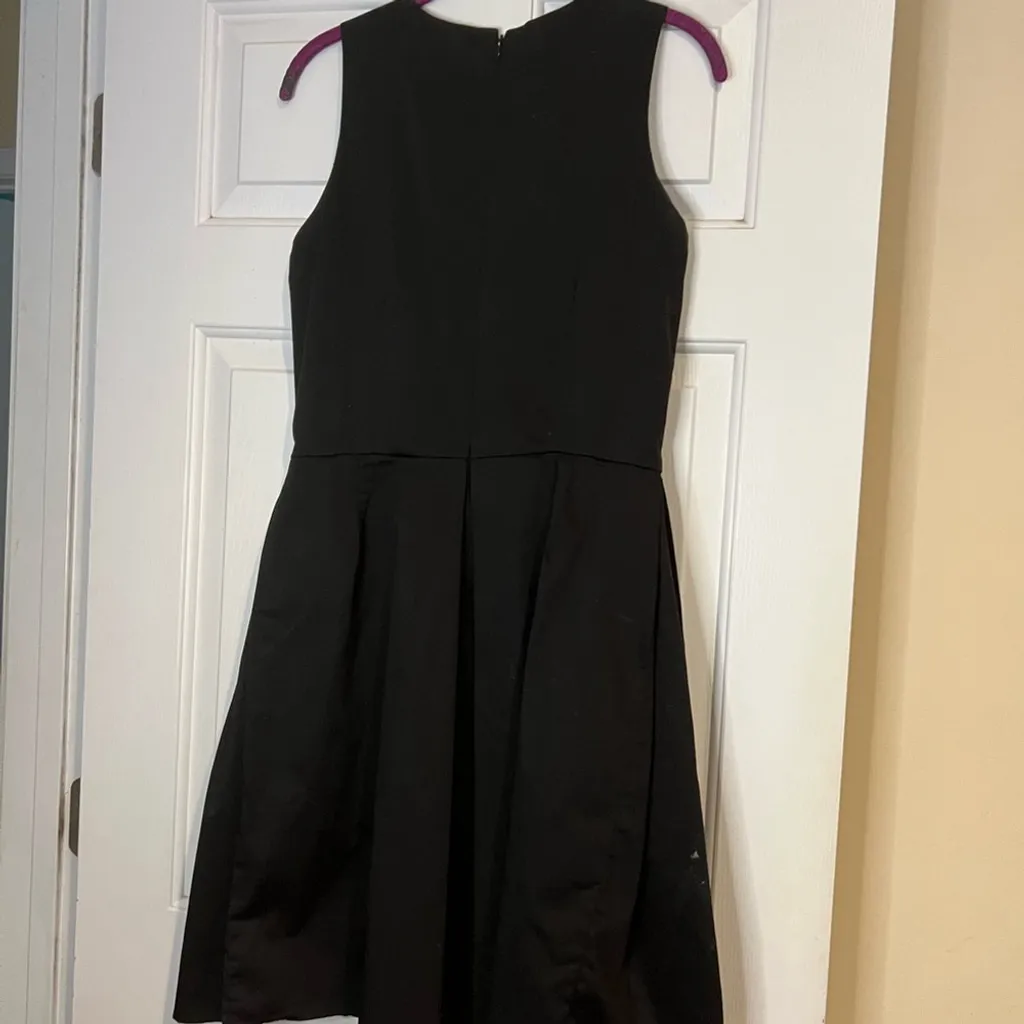 GAP Fit & Flare Elegant Black Sleeveless Dress w/ Pockets Cotton/Spandex Belnd - Image 5