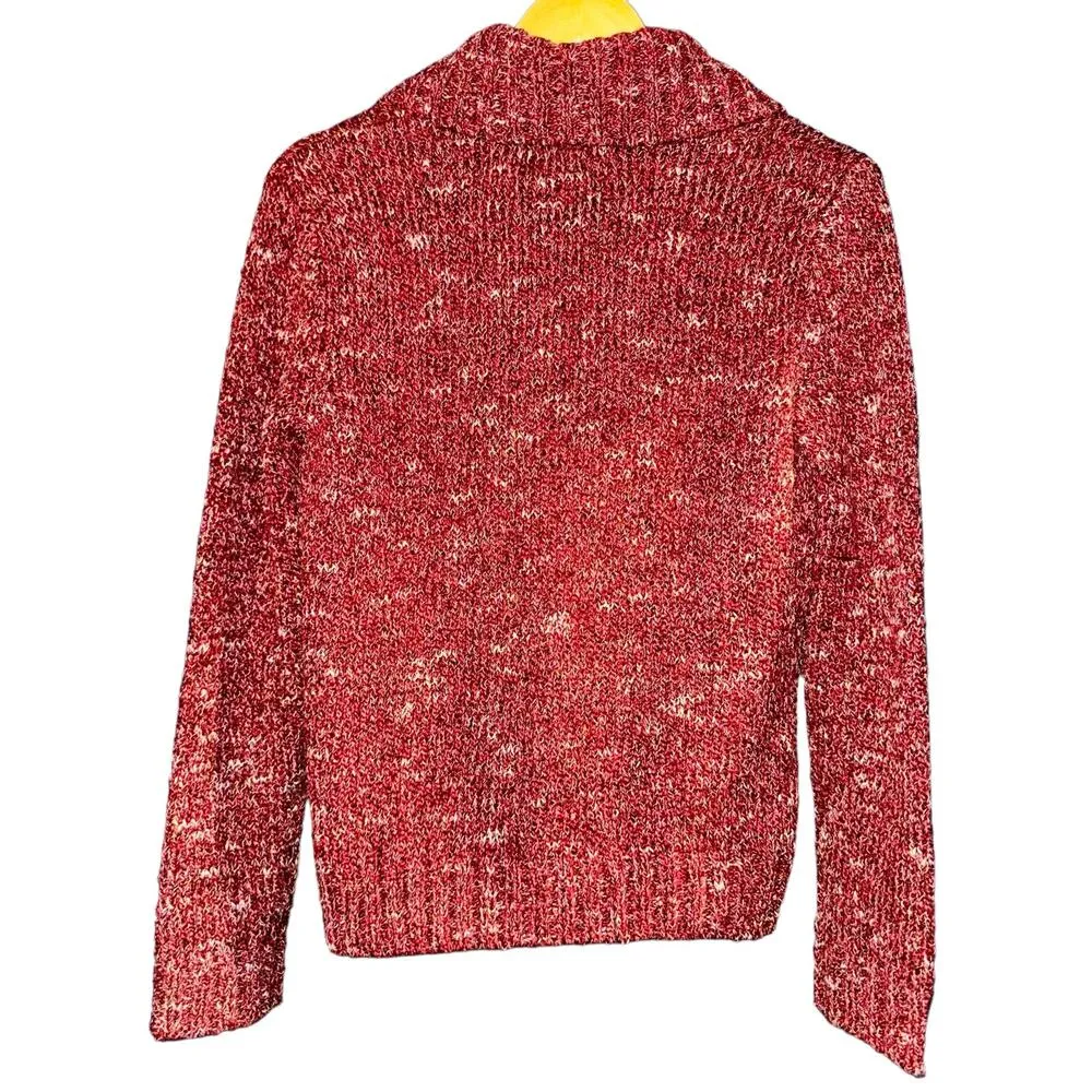 Charter Club Wool Blend Knit Cardigan Sweater Long Sleeve Women Small Academia - Image 3