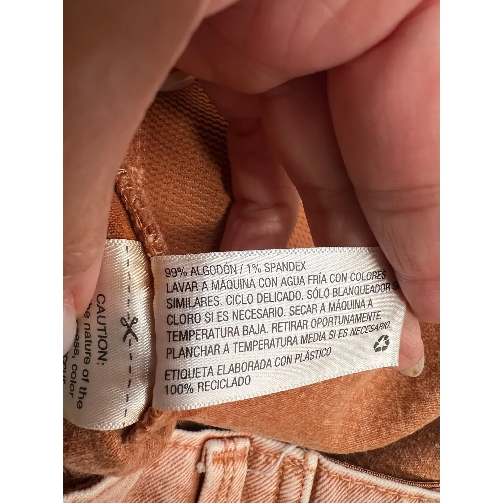 Isabel Maternity by Ingrid & Isabel Denim Shorts Sz 4 High Rise Pregnancy Brown - Image 5