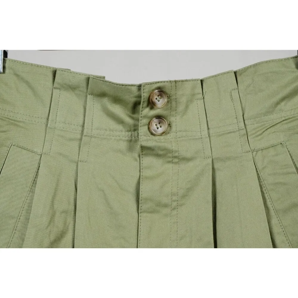 MABLE Melalonie High Waistband Shorts Olive Green Woman's Medium NEW!! - Image 7