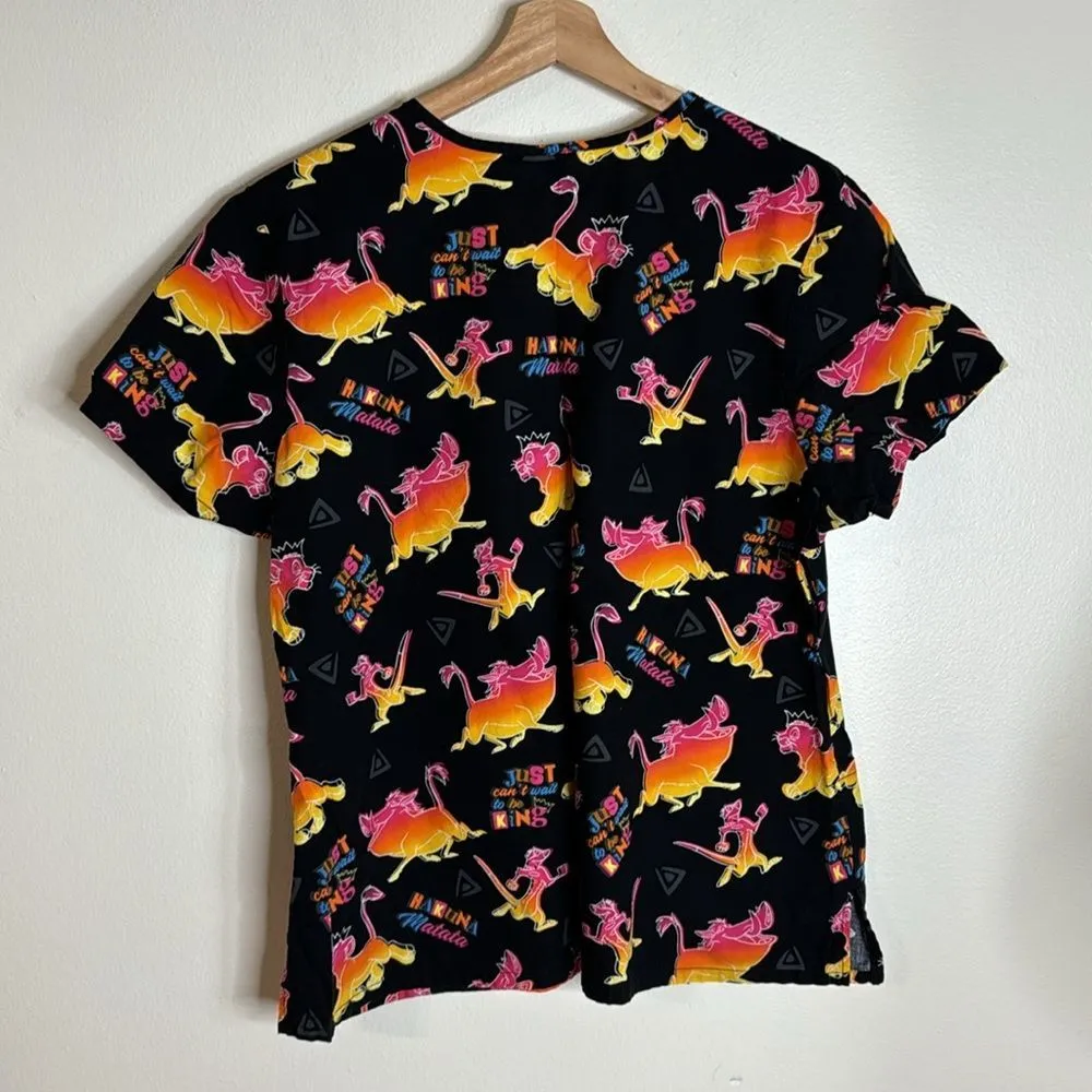 Scrub tops Aladdin lion king nightmare before Christmas medical office size XL - Image 10