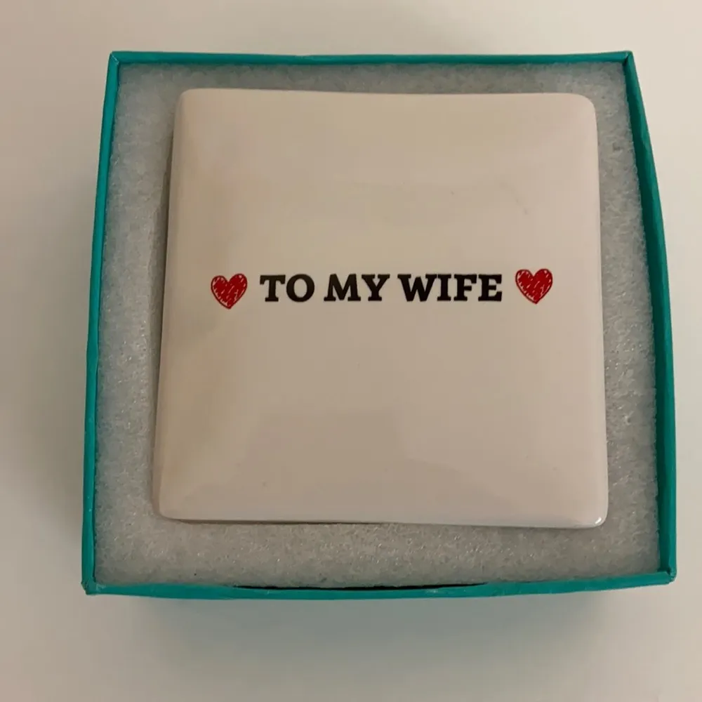 Breezy Valley To My Wife Ceramic Box & I Love You Heart Necklace In Gift Box NWT - Image 5