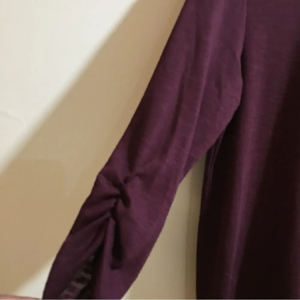 Apt.9 Round bottom Rouched quarter sleeve top - Image 2