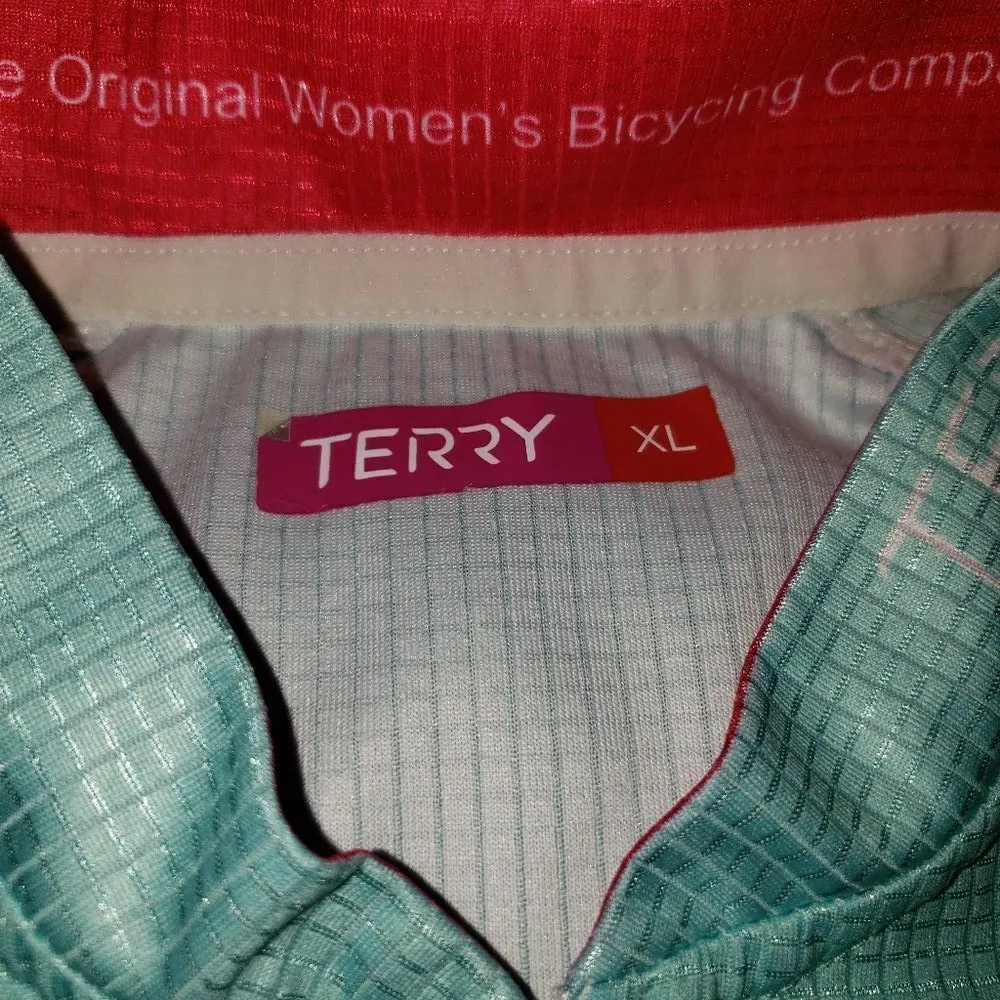 Terry Womens Biking Shirt Size XL Teal Lightweight Material‎ Riding Outdoor Blue - Image 3