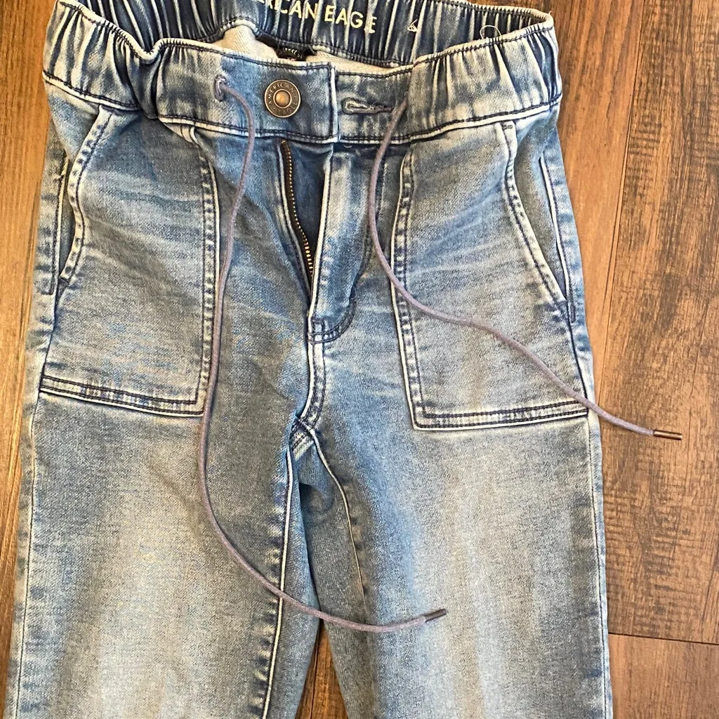 American Eagle Outfitters High Rise Blue Jeans - Image 5