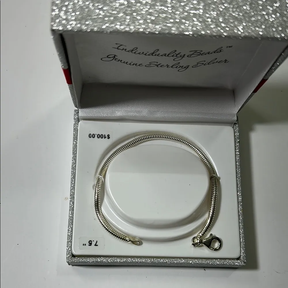 Silver Mesh Snake Chain Bracelet - Image 3