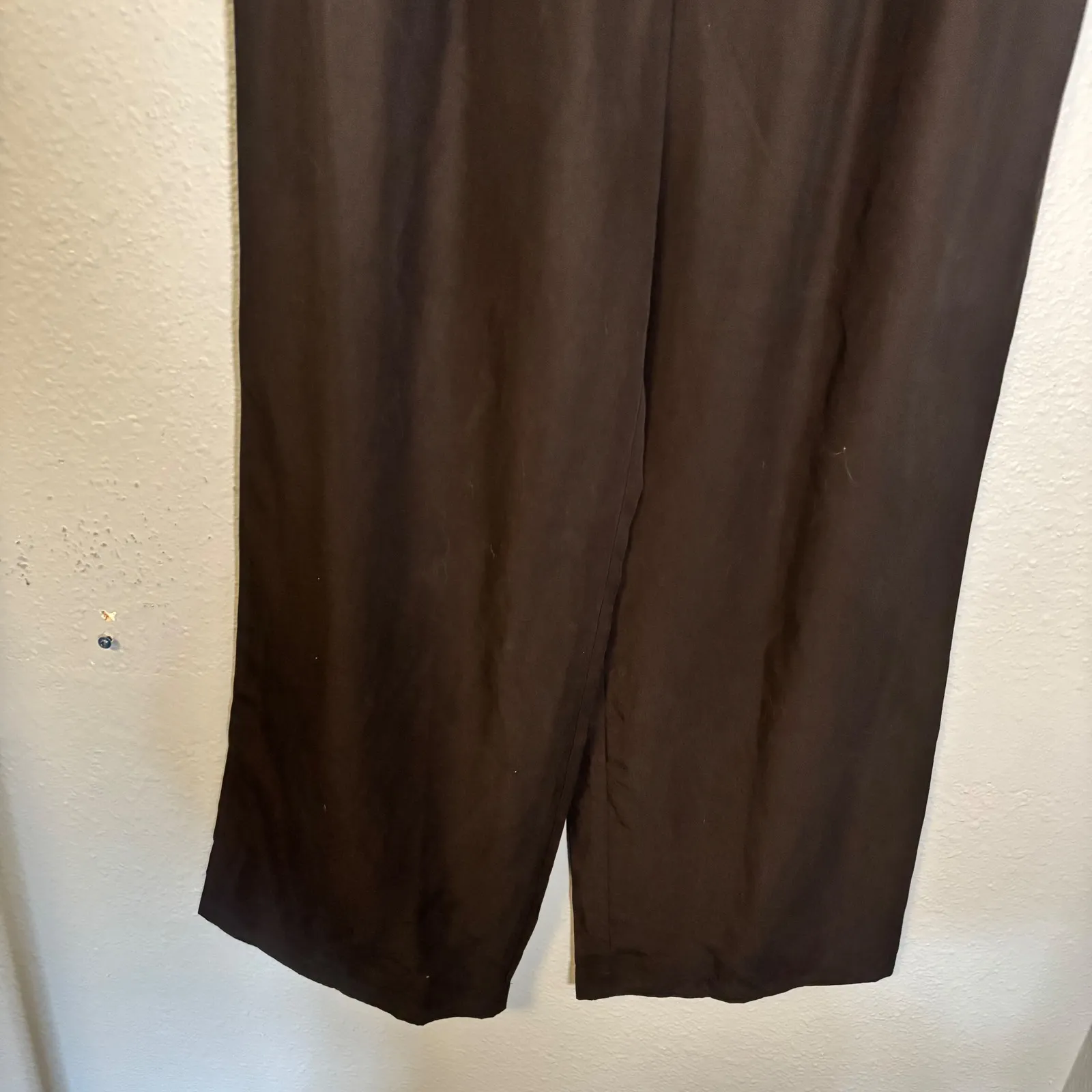 DISSH Karla Tencel Linen Wide Leg Trouser Size 8 High Waist‎ Minimalist Office Black - Image 5