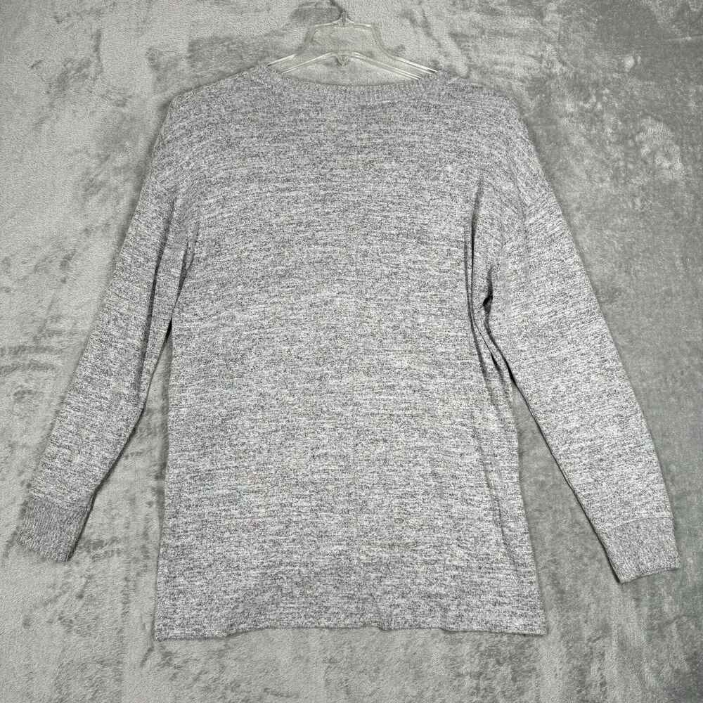 Abercrombie & Fitch Shirt Womens Medium Heather Gray Soft A&F Cozy Casual Lounge - Image 3